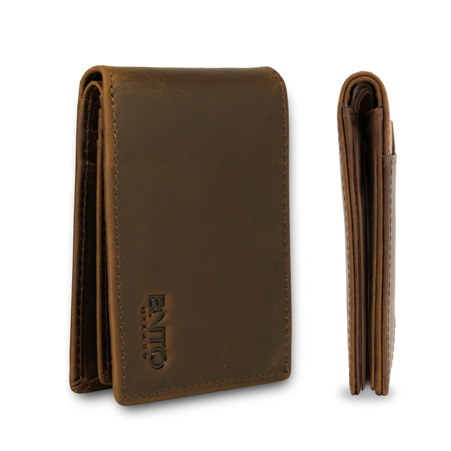 Trifold Leather Wallet RFID Protected