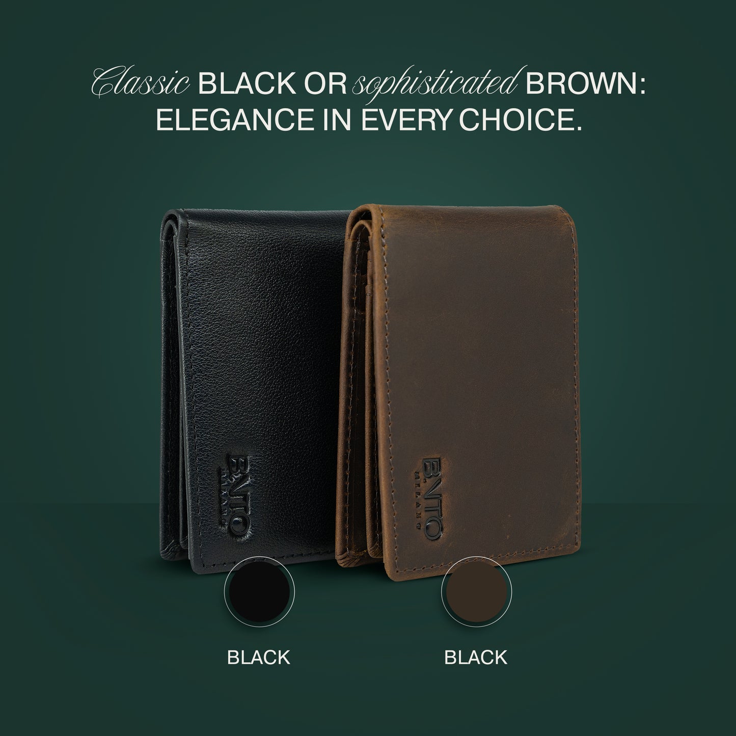 Trifold Leather Wallet RFID Protected
