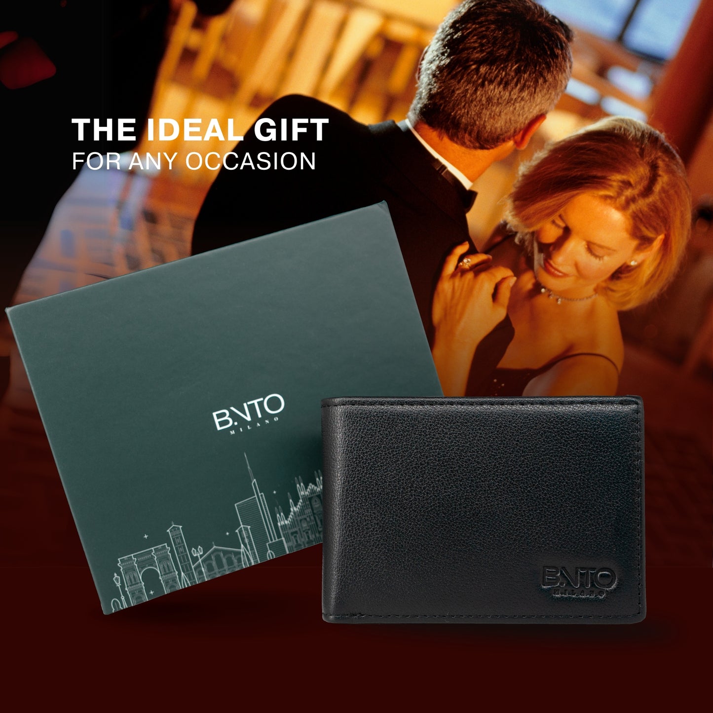 Trifold Leather Wallet RFID Protected